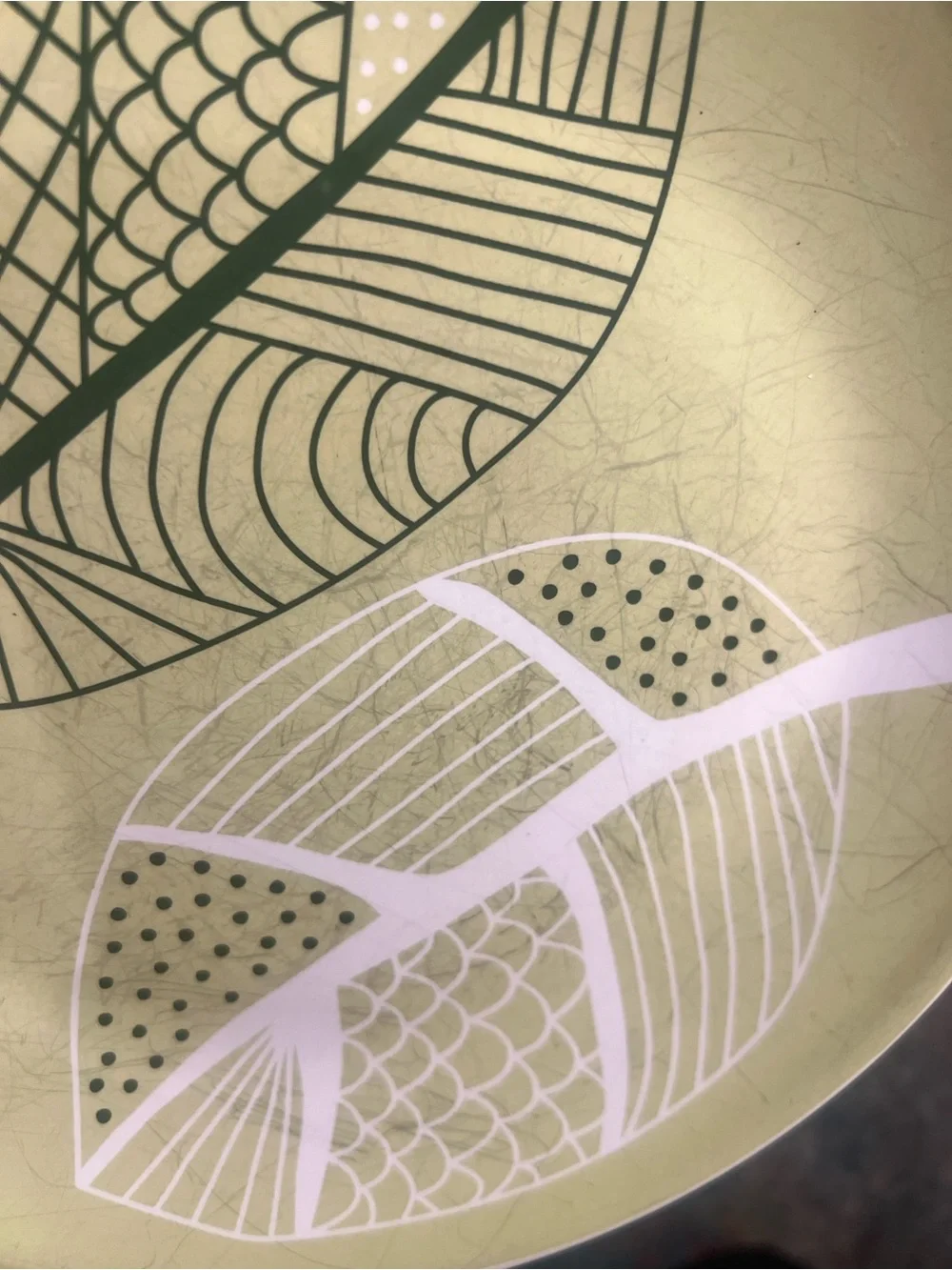 IKEA set of 4 Overens salad/ dessert Plates Leaf Pattern Made in Portugal